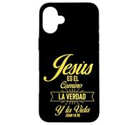 Custodia per iPhone 16 Plus Jesus Es el Camino La Verdad Y La Vida Juan 14:16 Donne Uomini