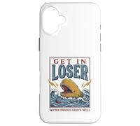 Custodia per iPhone 16 Plus Jonah and the Whale Funny Christian Bible Story God