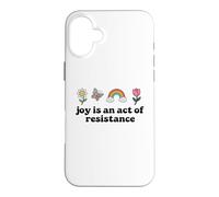 Custodia per iPhone 16 Plus Joy is an Act of Resistance Rainbow Pride Month Human Rights