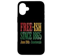 Custodia per iPhone 16 Plus Juneteenth Free-ish Since 1865 Freedom Day