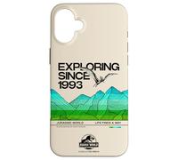 Custodia per iPhone 16 Plus Jurassic World Exploring Since 1993