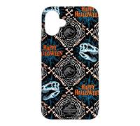 Custodia per iPhone 16 Plus Jurassic World Happy Halloween Bones All Over Print