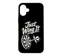 Custodia per iPhone 16 Plus Just Wing It Alato Dart Pub Umorismo