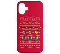 Custodia per iPhone 16 Plus Justice League Justice Shields Christmas Sweater