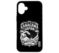 Custodia per iPhone 16 Plus Kanagawa Giappone timbro Hanko grande onda retrò Kanji souvenir