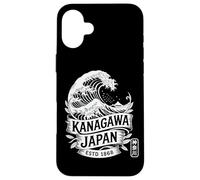 Custodia per iPhone 16 Plus Kanagawa Giappone timbro Hanko grande onda retrò Kanji souvenir