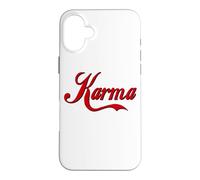 Custodia per iPhone 16 Plus KARMA - GRASSETTO GRANDE TESTO ROSSO PROGETTATO