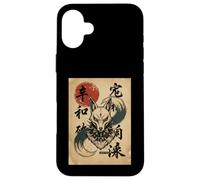 Custodia per iPhone 16 Plus Kawaii Anime Manga Otaku Samurai Japan Ramen Y2K Cyberpunk