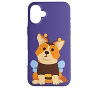Custodia per iPhone 16 Plus Kawaii Corgi Bee In Un Divertente Pet Costume Cucciolo Cane Corgi