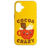 Custodia per iPhone 16 Plus Kawaii Hot Cocoa Crazy Chocolate Drink Amante