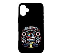 Custodia per iPhone 16 Plus Kawaii Sailing Adventure Boat Ocean Lemonade