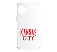 Custodia per iPhone 16 Plus Kc Rosso e Nero Kansas City Old School Throwback