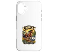 Custodia per iPhone 16 Plus Kentucky The Bluegrass State Flag Purosangue Verga d'oro