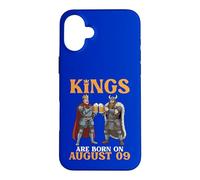 Custodia per iPhone 16 Plus Kings Are Born On August 09 Buon compleanno ai bevitori di birra
