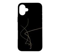 Custodia per iPhone 16 Plus Kintsugi Arte Giapponese Riparazione Dorata Minimalista