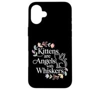 Custodia per iPhone 16 Plus Kittens Are Angels With Whiskers Fluffy Cat Pet -