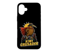 Custodia per iPhone 16 Plus Kiwi Crociato Supereroe Uccello