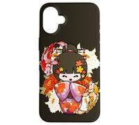 Custodia per iPhone 16 Plus Kokeshi Doll Koi Fish Giapponese Estetica Amante