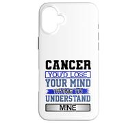 Custodia per iPhone 16 Plus L"umorismo di compleanno perde la mente per capire il mio Cancro Compleanno