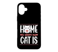 Custodia per iPhone 16 Plus La casa è dov'è il mio gatto