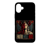 Custodia per iPhone 16 Plus La fede sorgerà Christian Angel Warrior Cross