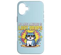 Custodia per iPhone 16 Plus La mia lingua di gioco è Loot Drops Cat Gamer Cool Design