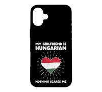 Custodia per iPhone 16 Plus La mia ragazza è ungherese Niente mi spaventa - Ungheria Cuore