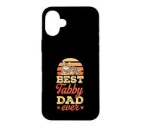 Custodia per iPhone 16 Plus La migliore festa del papà Tabby Dad Ever Tabby Cat