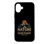 Custodia per iPhone 16 Plus La natura è il mio santuario Salmo 23 2 3 Camping