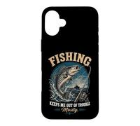 Custodia per iPhone 16 Plus La pesca mi tiene fuori dai guai Pescatori in pensione divertenti