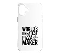Custodia per iPhone 16 Plus La più grande pizza maker del mondo Cucina divertente
