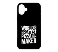 Custodia per iPhone 16 Plus La più grande pizza maker del mondo Cucina divertente