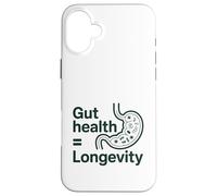 Custodia per iPhone 16 Plus La salute dell'intestino è uguale alla longevità citazione