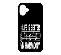 Custodia per iPhone 16 Plus La vita è migliore in Harmony Music Lover