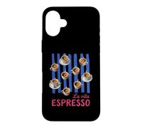 Custodia per iPhone 16 Plus La Vita Espresso Italian Coffee Life Retro Vintage Caffeina