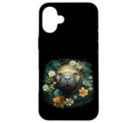 Custodia per iPhone 16 Plus lamantino e mandala. la bella vita di una mucca di mare