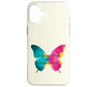 Custodia per iPhone 16 Plus Lascia che Dio ti trasformi una farfalla di cristiana