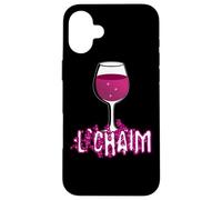 Custodia per iPhone 16 Plus L'CHAIM glass for Jewish Chag Purim & Passover