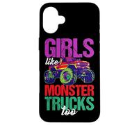 Custodia per iPhone 16 Plus Le ragazze adorano anche i camion dei mostri