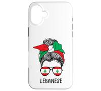 Custodia per iPhone 16 Plus Lebanese Girl Lebanese Heritage Lebanon Flag
