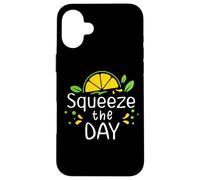 Custodia per iPhone 16 Plus Lemon Coffee Squeeze the Day Sign,When Life Gives You Lemons