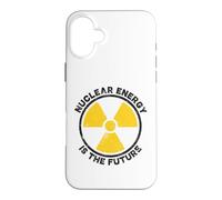 Custodia per iPhone 16 Plus L'energia nucleare è il simbolo rotondo di avvertimento delle radiazioni del futuro