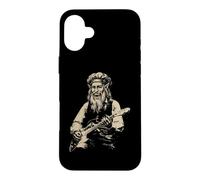 Custodia per iPhone 16 Plus Leonardo da Vinci Lupo Mannaro Suonare la Chitarra Italia Storia dell'Arte