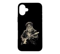 Custodia per iPhone 16 Plus Leonardo da Vinci Zombie Suonare la Chitarra Rinascimento Italiano