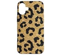 Custodia per iPhone 16 Plus Leopardo Animale Macchie Nero Glam Fashion Style Art
