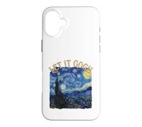 Custodia per iPhone 16 Plus Let It Gogh Notte Stellata Pittura Belle Arti Gioco di parole
