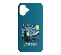 Custodia per iPhone 16 Plus Let It Gogh Swirling Sky Night Art Amante Divertente gioco di parole Tee 5