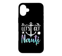 Custodia per iPhone 16 Plus Let's Get Nauti Bachelorette Party Funny Bride Mermaid Theme