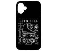 Custodia per iPhone 16 Plus Let's Roll Roller Derby Pattinaggio Skater Skate Brevetto Vintage