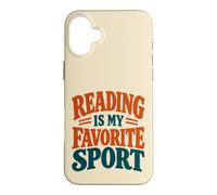 Custodia per iPhone 16 Plus Lettore di sport preferito per gli amanti dei libri di lettura divertente